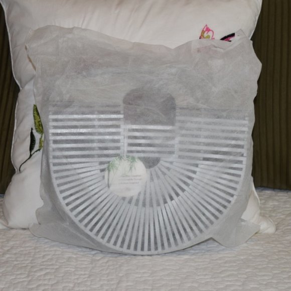 Amerileather (like Cult Gaia design) Silver Half-Round Ping Bamboo Satchel - Picture 6 of 6